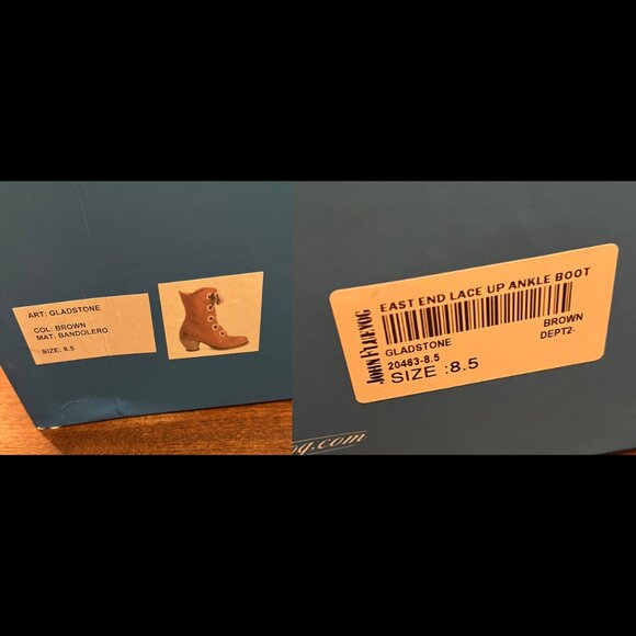 John Fluevog Brown East End Gladstone Mid-Calf Lace Up Boot 8.5 - Picture 10 of 12